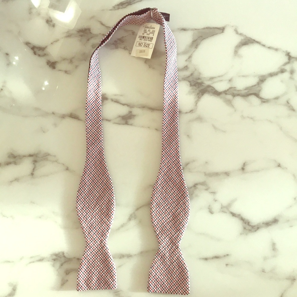 Neiman Marcus Red White & Blue Adjustable Bow Tie